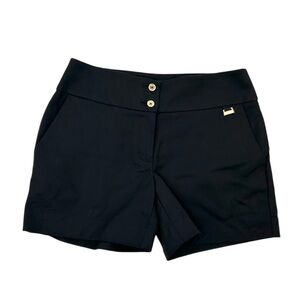 Anne Klein Black Button-Front Dress Shorts